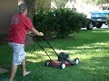 mowing takes team work