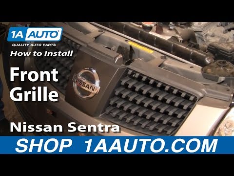 How To Install Replace Remove Front Grille Nissan Sentra 04-06 1AAuto.com