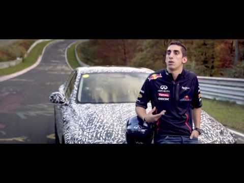 Sebastian Vettel and Sebastien Buemi tune the Infiniti Q50