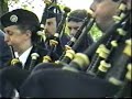 venue: bellahouston park. world pipe band championships 1992. close-up of the band in the tuning area. p/m bill livingstone.