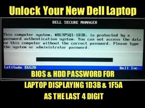 how to remove hdd password in bios dell