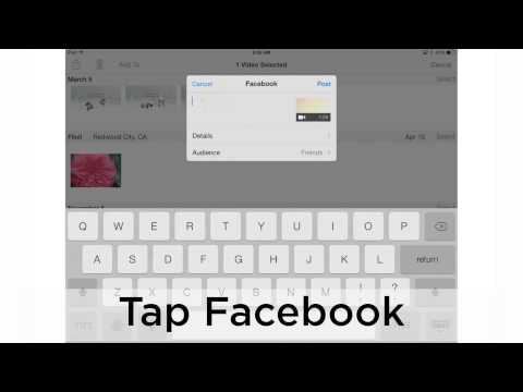 how to i upload a video to facebook from iphone