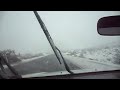 Snow in Freeway 8 From El Centro to San Diego
