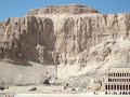 The mortuary temple of the woman pharoh Hatshepsut, at Deir el-Bahri, West Bank of the Nile, Luxor, Egypt