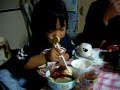 みゆちゃん　おでん食べる。