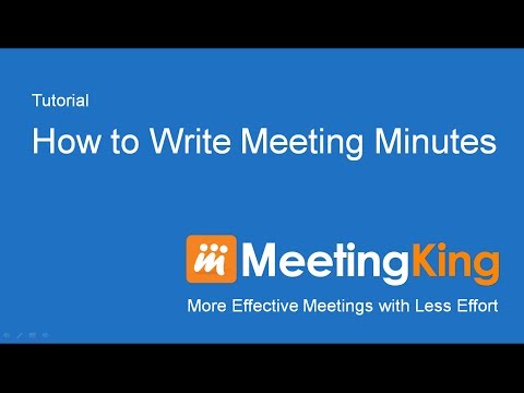 Writing Meeting Minutes