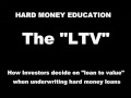 Hard money commercial mortgage loan LTV