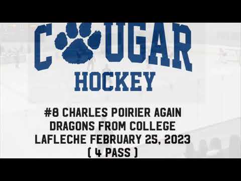 Charles Poirier 4 pass again College Lafleche Dragons february 24, 2023