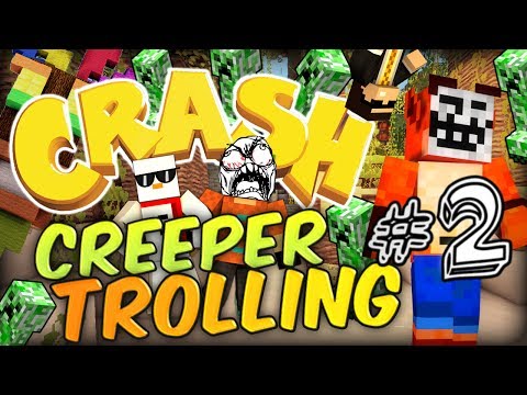 Minecraft Trolling WITH CREEPERS - Minecraft Craft Bandicoot World Part 2 w/ Baki and Simon