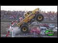monster trucks returned to the boone county fairgrounds in columbia, mo august 21st-22nd. the lineup included the following trucks: bad news travels fast, bearfoot, el bandito, quadzilla and the general. presented here is the wheelie, racing and freestyle competitions from the saturday night event.