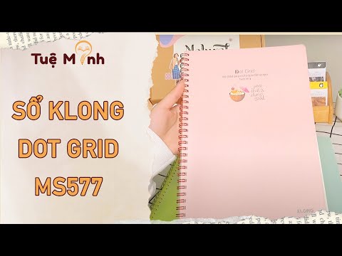 Vở Klong B5 80 trang Dot grid bìa nhựa lò xo kép, sổ Klong bìa màu Pastel MS 577