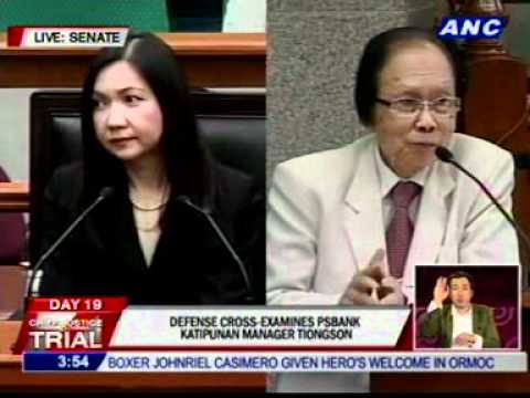 Cuevas to Tiongson: Your testimony is hearsay. #CJontrial