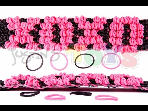 Rainbow Loom Puffy Name Bracelet Tutorial - XOXO