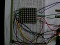8x8 LED Matrix on 8051 Develodment Board