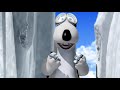 Lol watch..its one of a famous cartoon series about a white bear who always runs into trouble lol..this time he decided to climb to the top of that iceberg but ahhh..see :D:D