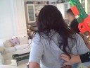 having fun and taking pictures of bayje's tattoo on her back.

getting up close and personal with bayje.
