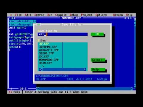 how to draw circle in turbo c