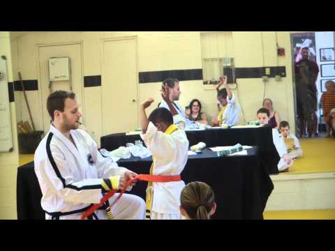 Davian McDonald Presented with Tae Kwon Do Orange Belt
