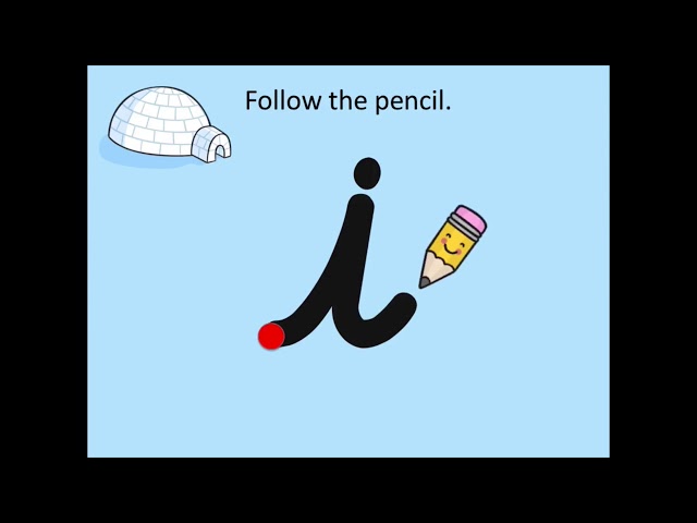 'i' Phonics and handwriting video (Phase 2)