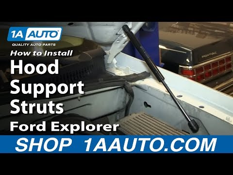 How To Install Replace Hood Support Struts 2002-05 Ford Explorer Mercury Mountaineer