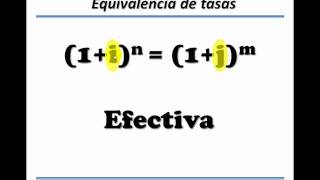 Equivalencia de tasas