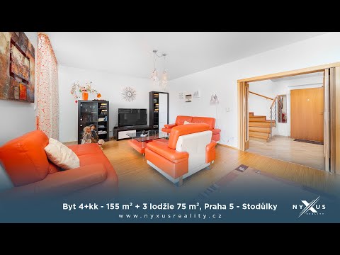 Video Prodej bytu 4+kk - 155 m² + 3 lodžie 75 m², garáž, garážové stání, sklep, Praha 5 - Stodůlky