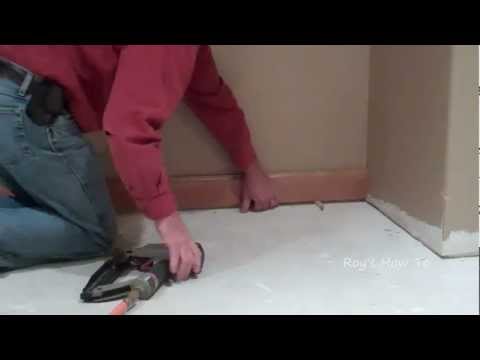 how to fasten baseboard trim