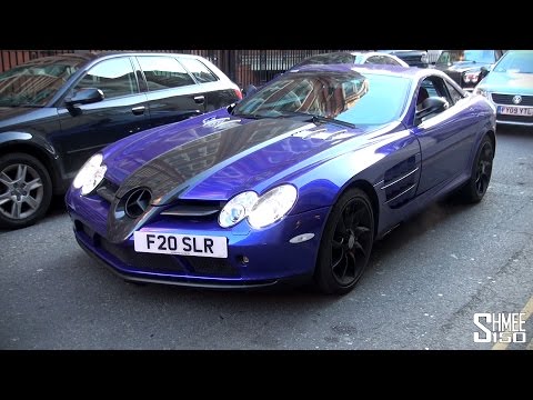 Blue and Black Mercedes SLR McLaren - Spotted in London