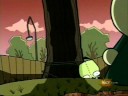 gir running around a tree