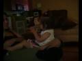 Drew and Devy playing. Drew plays \"If you are happy and you know it....\"