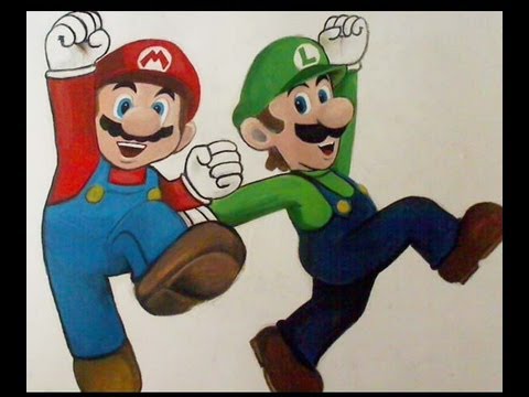 how to draw mario and luigi