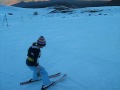 Rewa skiing down Tukino in icy conditions