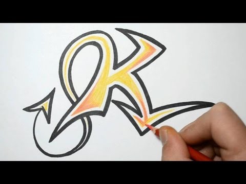 how to draw letter n in graffiti