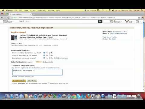 how to feedback on amazon