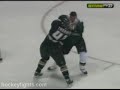 a fight between matt barnaby of the dallas stars and shawn thronton of the anaheim ducks
