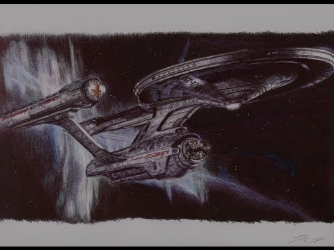 how to draw uss enterprise d