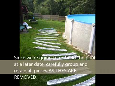 how to remove above ground pool