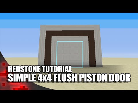 Minecraft Simple 4x4 Flush Piston Door Minecraftvideos Tv