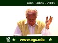 http://www.egs.edu/ alain badiou talks about samuel beckett's work: 