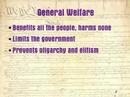 Constitution Lecture 7: General Welfare Constitution Lecture 7: General Welfare