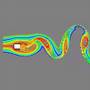 CFD simulation of vortex shedding