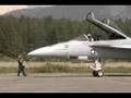 F/A 18 Super Hornet & two F-18 Hornets leave South Tahoe Airport