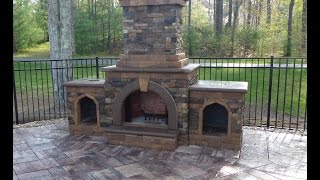 Outdoor Fireplace Construction - Time Lapse