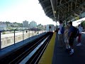 Rolling stock of SkyTrain approaching the Lougheed Station