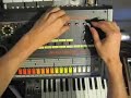 SH-101 and TR-808 tag team vs. MiniMoog and Juno 106