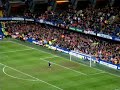 Forest fans have a Disco at Chelski Shed end.