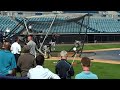 .The catchers for the New York Yankees take batting practice for Spring Training at George Steinbrenner Field in Tampa, FL. Some of the catchers in this video include Jorge Posada, Francisco Cervelli and Russell Martin.