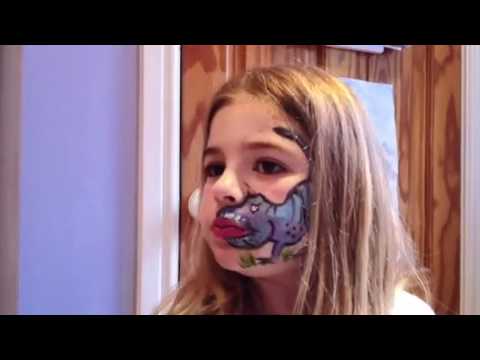 how to face paint a t-rex