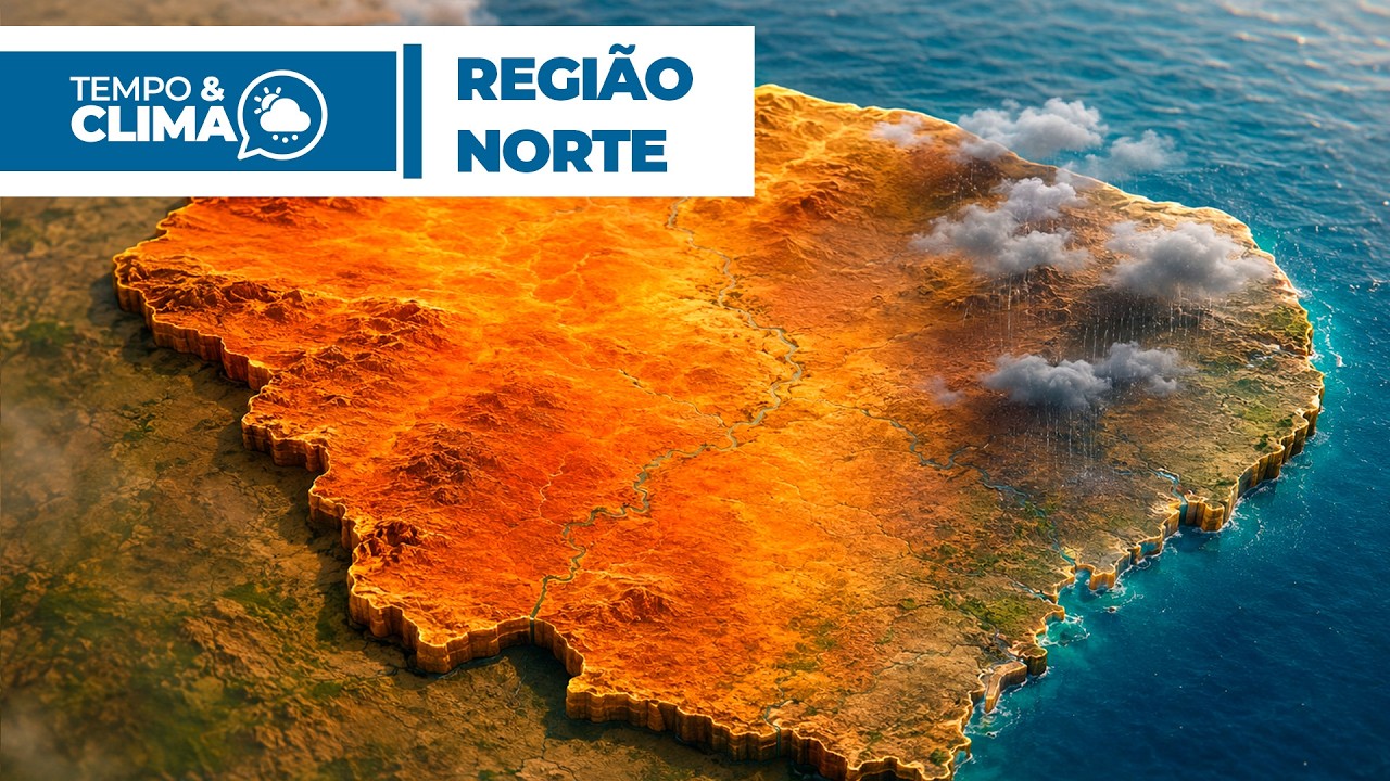Previsão do tempo para a região Norte - 03-07-2026