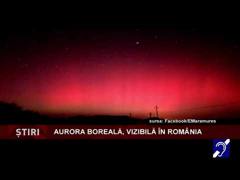 Aurora boreală, vizibilă în România